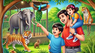 Exploring the Wonders of the Animal Kingdom |A Day of Fun and Learning at the Zoo| kids moral story