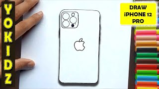 HOW TO DRAW APPLE IPHONE 12 PRO