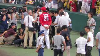 H29.07.19　カープ勝利に沸くレフト席（カープ応援団）　広島×阪神　甲子園