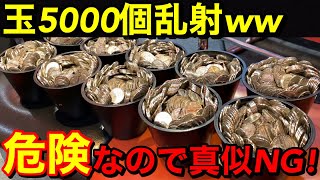 【破産覚悟】危険なので真似NG！マーブルフィーバーに玉5000個乱射したら何枚戻ってくるの？【メダルゲーム】