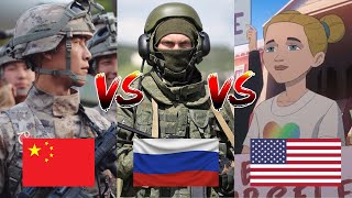 Military Recruitment Ads: CHINA vs RUSSIA vs USA #shorts