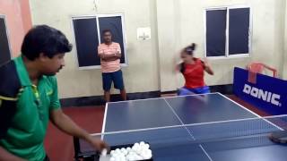 #65 Few Video Clips of Mouma Das (Table Tennis-India) preparation for Rio Olympic'2016