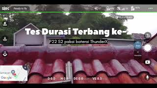 SJRC F22 S2 | Tes Durasi Terbang ke-2 (Baterai ThunderX)