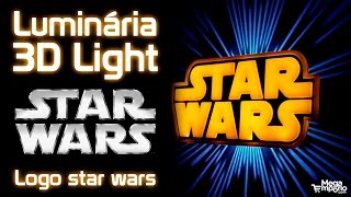 Luminária de Parede - Star Wars Logo 3D Light FX – Mega Empório