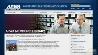 APWA Members' Library - Log on today!