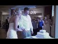 wedding reception cake cutting