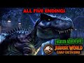 ALL POSSIBLE ENDINGS IN JURASSIC WORLD CAMP CRETACEOUS HIDDEN ADVENTURE!