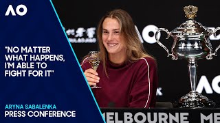 Aryna Sabalenka Press Conference | Australian Open 2024 Final
