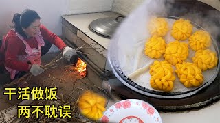 【胖嫂show】农村人干净利落是什么样子？胖嫂干活做饭两不耽误，卡点卡得真准