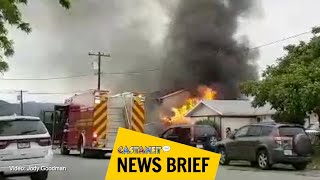 Fully-engulfed house fire