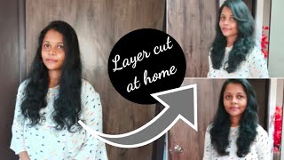 Layer cut at home in Tamil, Simple 3 step hair cut at home