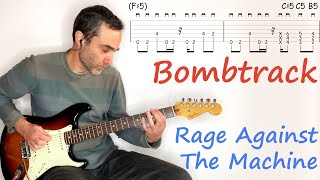 Rage Against The Machine - Bombtrack - Guitar lesson / tutorial / cover with tab