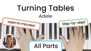 How to play Turning Tables - Adele | EASY Piano Tutorial!!