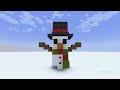 How To Make Snow Man Statue In Minecraft