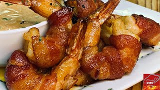 Bacon Wrapped Shrimp With Sweet And Spicy Sauce