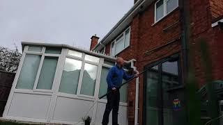 GVS PRO30 POLE DEMONSTRATION OVER A CONSERVATORY