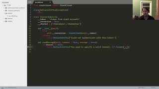 Python - Slack API to send status messages