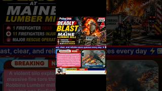 🔥 Deadly Explosion Rocks Maine Lumber Mill | Firefighter Killed, 11 Injured
