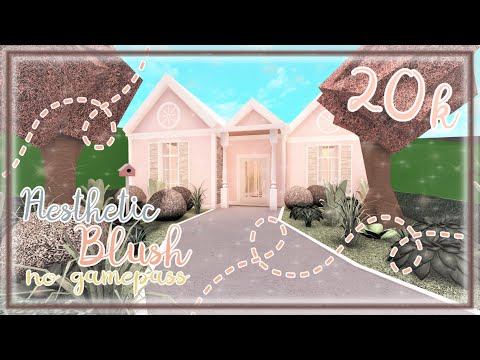 Bloxburg Build || Aesthetic Blush House [no Gamepass] 20k - YouTube