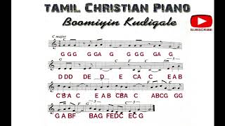 Boomiyin Kudigale Tamil Christian Song Piano