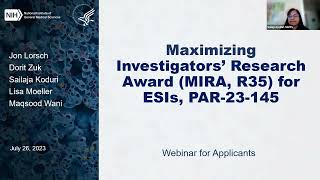 Maximizing Investigators' Research Award (R35) for ESIs, PAR-23-145