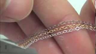 1.3mm Oval Flat Link Chain in Sterling Silver, Gold Filled and 14K Gold