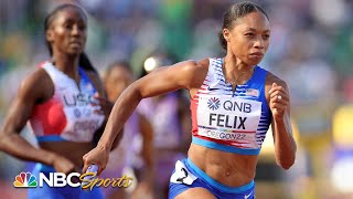 Allyson Felix RETURNS to help lead USA into 4x400 relay finals at Worlds | NBC Sports