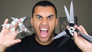 MOST DANGEROUS TOY OF ALL TIME!! FIDGET SPINNER!! (+1000MPH) FLAMING FIDGET NINJA STAR!! EDITION!!!