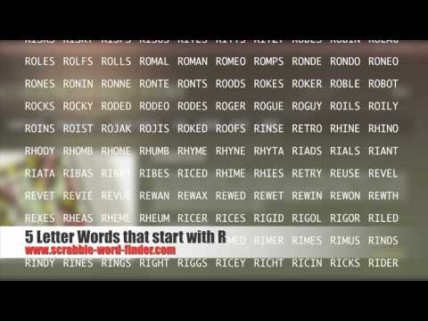 What is a 5 letter word starting with R?