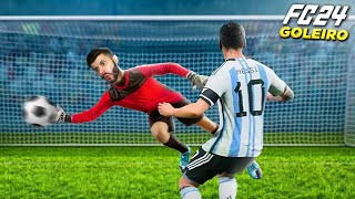 PAREI O MESSI NA MINHA ESTREIA PELA SELEÇÃO NO MODO CARREIRA GOLEIRO NO FC 24!