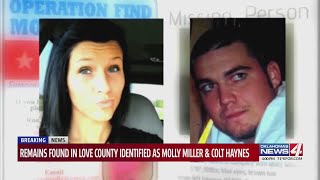 Remains found in Love County identified as Molly Miller & Colt Haynes