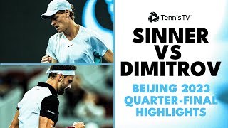 Grigor Dimitrov vs Jannik Sinner INCREDIBLE Match! | Beijing 2023 Highlights