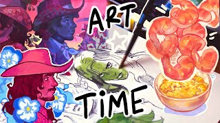 big art session and small updates ✿ draw with me