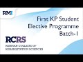 Physical Therapy & Rehabilitation Department RMI Conducted 1st KP Student Elective Programme Batch-1