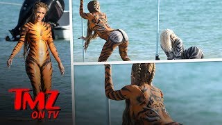 Cardi B Shoots A WILD Video In Full body Paint | TMZ TV