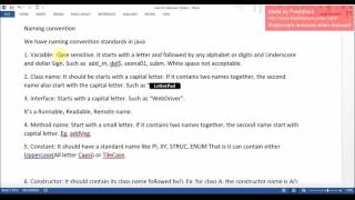 Java Tutorial- Naming convention for Beginners-2