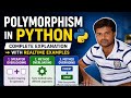 Polymorphism in Python Programming | Operator Overloading, Method Overloading & Method Overriding