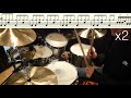 6연음 필인 템포60~100 같이 연습해요 드럼레슨 드럼 배우기 6th note fill practice with me 6th note drum lessons