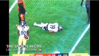 JuJu Smith-Schuster injury! Knocked out! Concussion -  Play - Browns vs Steelers