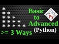 Python Pattern Program - Print Star * in Right Triangle Shape | Star Pattern | Python Star Pattern 2
