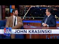 John Krasinski Teaches Stephen Colbert How To Do A Proper Boston Accent