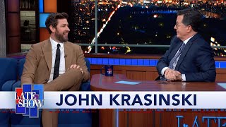 John Krasinski Teaches Stephen Colbert How To Do A Proper Boston Accent