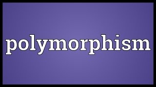 Polymorphism Meaning
