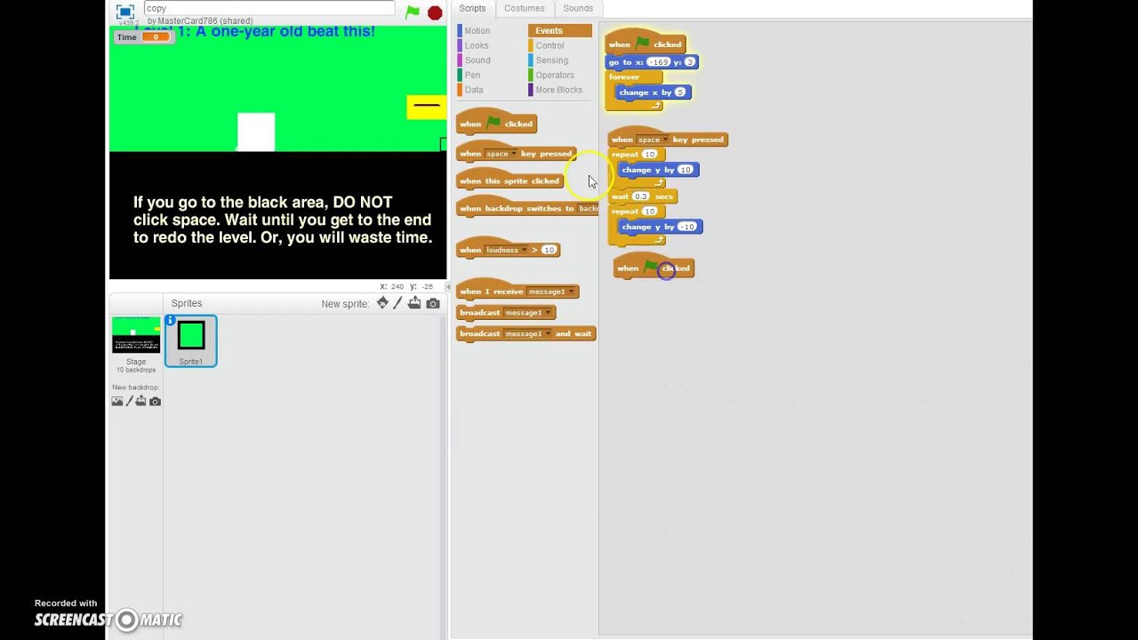 How To Make A Platform Game With Scratch Youtube