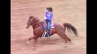NFR 2017 Barrel Racing slip and fall