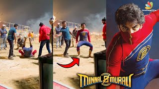 ⚡ Tovino Thomas Awesome Stunt at Minnal Murali Sets ⚡ | Basil Joseph | #Shorts