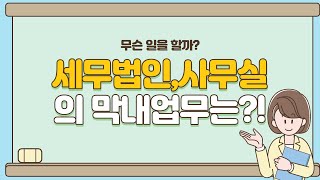 세무법인,세무사무실 막내들의 업무는?