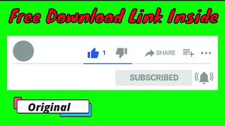 YouTube like subscribe bell icon buttons green screen | Green Screen Subscribe Button