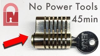 (453) Make a Cutaway Lock in 45 min With NO Power Tools