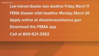 Deadline to apply for FEMA disaster relief approaching for those affected by January tornadoes